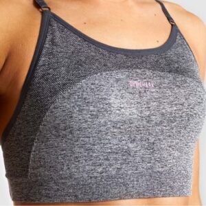 Gymshark Flex Strappy Sports Bra Size small (tag removed) grey pink